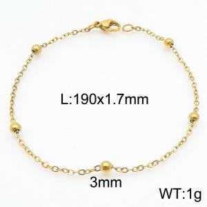 Trendy Simple Satellite Chain Stainless Steel Bracelet 3mm Bead For Girls Women's Jewelry Bracelets - KB1862227-Z