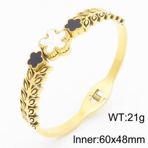 Stainless Steel Gold-plating Bangle - KB186325-HM