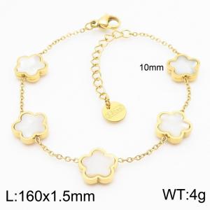 Stainless Steel Gold-plating Bracelet - KB186333-HM