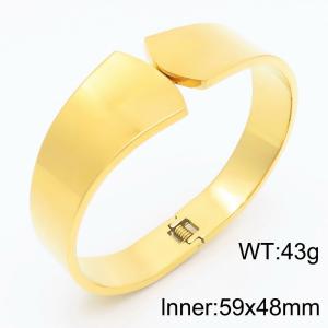 Stainless Steel Gold-plating Bangle - KB186340-SP