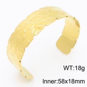 Stainless Steel Gold-plating Bangle - KB186348-SP