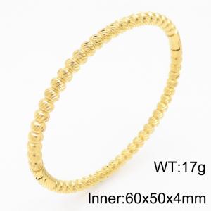 Stainless Steel Gold-plating Bangle - KB186358-SP