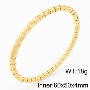 Stainless Steel Gold-plating Bangle - KB186360-SP