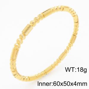 Stainless Steel Gold-plating Bangle - KB186362-SP