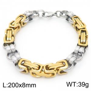 8mm spliced bracelet, trendy men's king chain - KB186462-Z