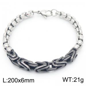 6mm spliced bracelet, trendy men's king chain - KB186466-Z