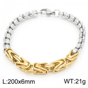 6mm spliced bracelet, trendy men's king chain - KB186469-Z