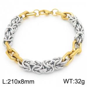 Creative Splicing Stainless Steel Bracelet - KB186475-Z