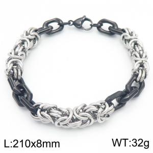 Creative Splicing Stainless Steel Bracelet - KB186477-Z