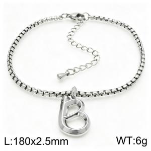 Stainless Steel Jewelry Alphabet Element Bracelet - KB186498-Z