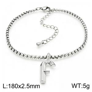 Stainless Steel Jewelry Alphabet Element Bracelet - KB186502-Z