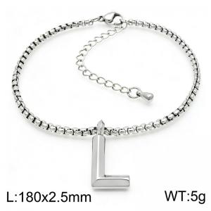 Stainless Steel Jewelry Alphabet Element Bracelet - KB186508-Z