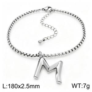 Stainless Steel Jewelry Alphabet Element Bracelet - KB186509-Z