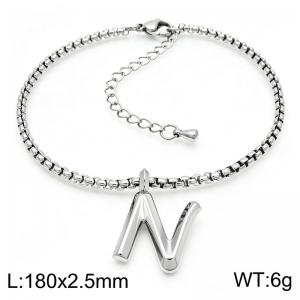Stainless Steel Jewelry Alphabet Element Bracelet - KB186510-Z