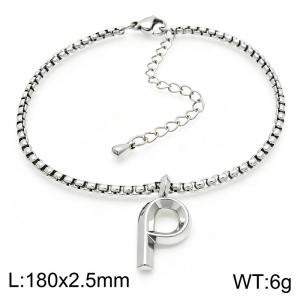Stainless Steel Jewelry Alphabet Element Bracelet - KB186512-Z