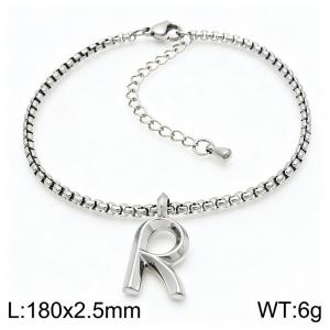Stainless Steel Jewelry Alphabet Element Bracelet - KB186514-Z