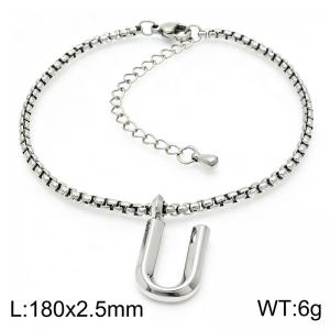 Stainless Steel Jewelry Alphabet Element Bracelet - KB186517-Z