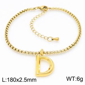 Stainless Steel Jewelry Alphabet Element Bracelet - KB186526-Z