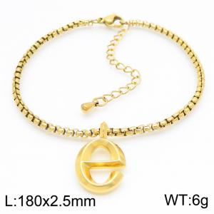 Stainless Steel Jewelry Alphabet Element Bracelet - KB186527-Z