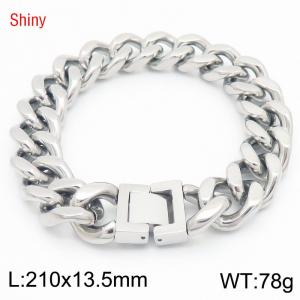 Wholesale Popular Hip Hop Jewelry Cuban Link Bracelet Stainless Steel Chunky Link Bracelet - KB186564-Z