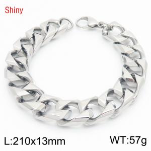 Wholesale Heavy Chain 13mm Stainless Steel Cuban Link Bracelet For Fashion Jewelry - KB186565-Z