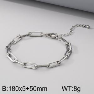 Stainless steel flat long cross chain bracelet - KB186625-Z