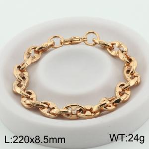 Gold stainless steel cut Ultraman bracelet - KB186667-Z