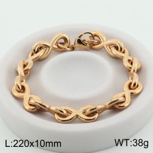 Gold stainless steel hydraulic 8-shaped man bracelet - KB186671-Z