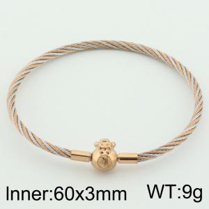 Stainless Steel Wire Bangle - KB186677-QY