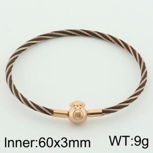 Stainless Steel Wire Bangle - KB186679-QY