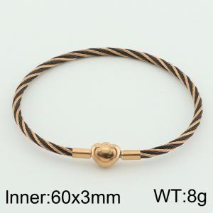 Stainless Steel Wire Bangle - KB186681-QY