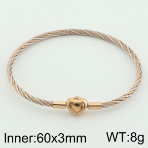 Stainless Steel Wire Bangle - KB186682-QY