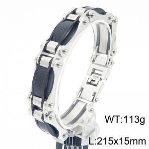 Fashion Trendy Men's Carbon Fiber Motorcycle Bracelet Men's Jewelry Buckle Jewelry - KB186982-KFC