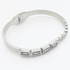 Stainless Steel Stone Bangle - KB187113-YH