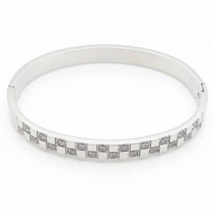 Stainless Steel Stone Bangle - KB187122-YH