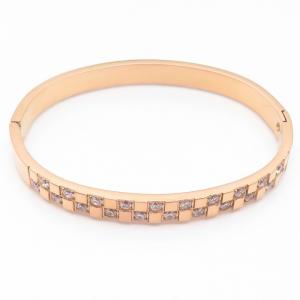 Stainless Steel Stone Bangle - KB187124-YH