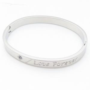 Stainless Steel Stone Bangle - KB187125-YH