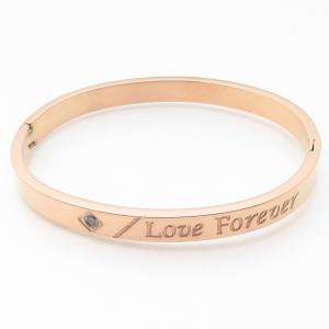 Stainless Steel Stone Bangle - KB187127-YH