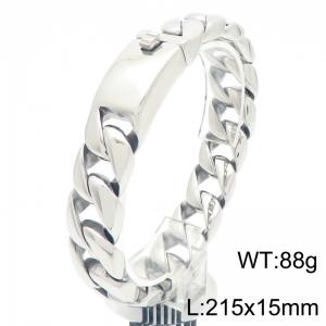 15mm Wide Cuban Chain Bracelet for Men Stianless Steel Fashion Jewelry - KB187399-KJX