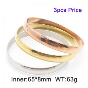 Stainless Steel Gold-plating Bangle - KB187558-LO