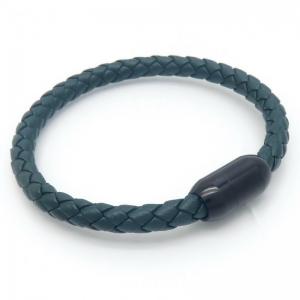 Stainless Steel Leather Bracelet - KB187585-JZ