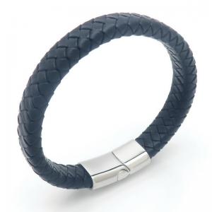 Stainless Steel Leather Bracelet - KB187601-JZ