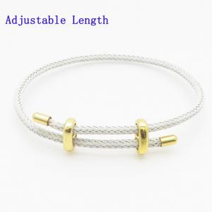 Stainless Steel Gold-plating Bangle - KB187659-QY