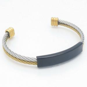 Stainless Steel Wire Bangle - KB187895-XY