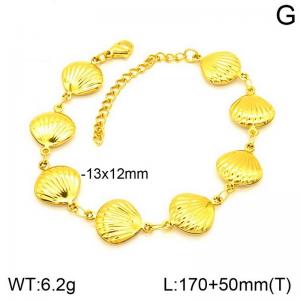 Stainless Steel Gold-plating Bracelet - KB187933-NT