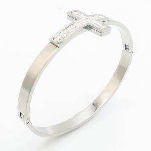 Stainless Steel Stone Bangle - KB187936-TLA