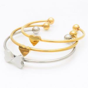 Stainless Steel Gold-plating Bangle - KB187939-TLA