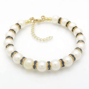 Bead Bracelet - KB188075-WH