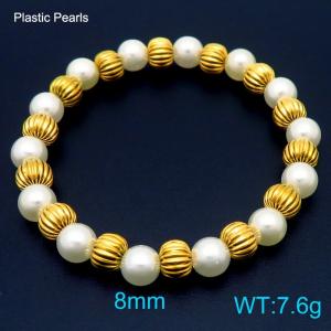 8mm New Fashion Imitation Pearl Bracelet Stainless Steel Women's Bracelet Jewelry Gift - KB188164-Z