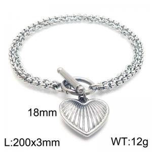 200x3mm New Fashion Round Chain Bracelet Stainless Steel Women's Buckle Bracelet Jewelry Gift - KB188190-Z